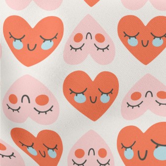 Close Eyes Shy Love Lightweight Cotton Poplin