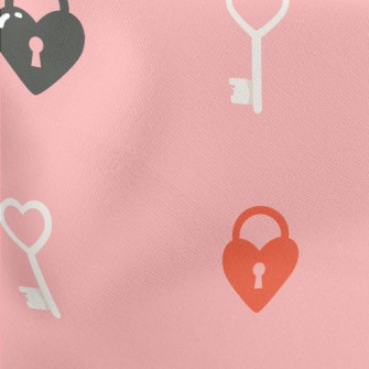 Love Lock Key Lightweight Cotton Poplin