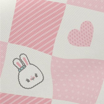 Plaid Love Rabbit Midweight Cotton Poplin
