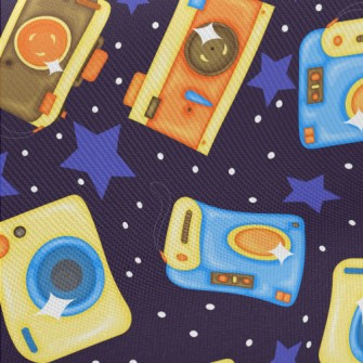 Retro Nostalgic Camera Midweight Cotton Poplin