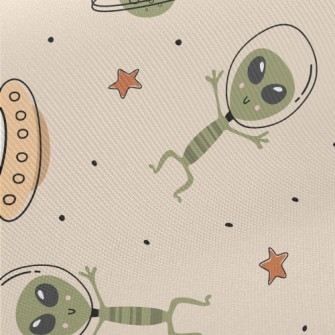 Tricky Space Aliens Midweight Cotton Poplin