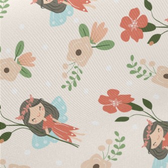 Shy Flower Fairy Midweight Cotton Poplin