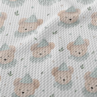 Cute Teddy Bear Toy Birdseye Piqué