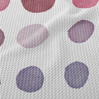 Colorful Watercolor Dots Birdseye Piqué