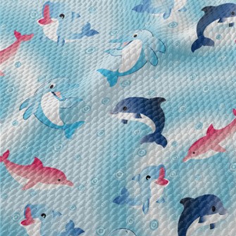 Happy Dolphin World Birdseye Piqué