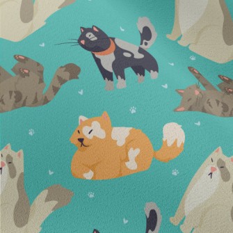 Cute Cartoon Cats Chiffon