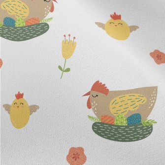 Easter Hen And Eggs Chiffon