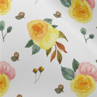 Hand Drawn Two-color Rose Chiffon