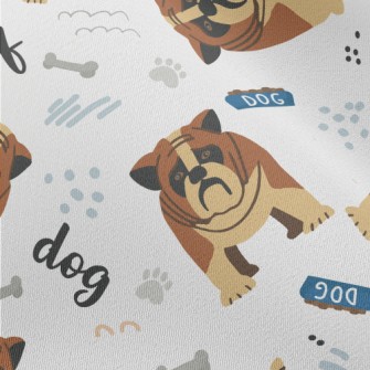 Hand Drawn Cartoon Pet Dog Chiffon