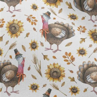 Hand Drawn Thanksgiving Turkey Chiffon