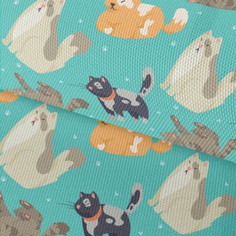 Cute Cartoon Cats Waterproof Oxford