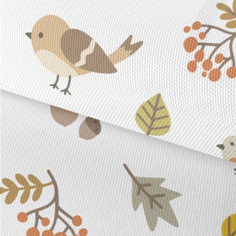 Cute Autumn Birds Waterproof Oxford