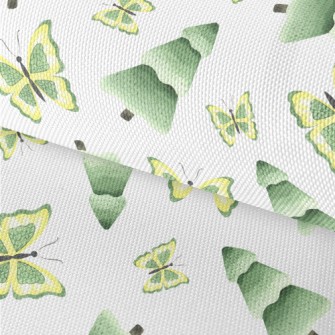 Forest Trees And Butterflies Waterproof Oxford