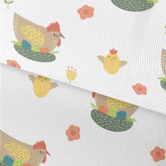 Easter Hen And Eggs Waterproof Oxford