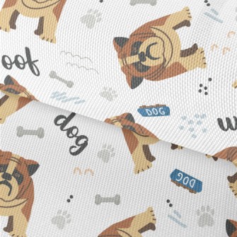 Hand Drawn Cartoon Pet Dog Waterproof Oxford