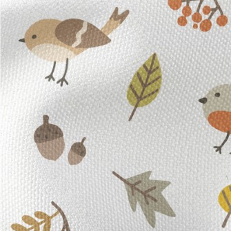 Cute Autumn Birds Waterproof Canvas