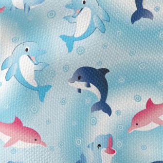 Happy Dolphin World Waterproof Canvas