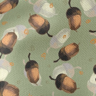 Hand Painted Two-color Acorn Waterproof Canvas