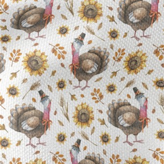 Hand Drawn Thanksgiving Turkey Waterproof Canvas