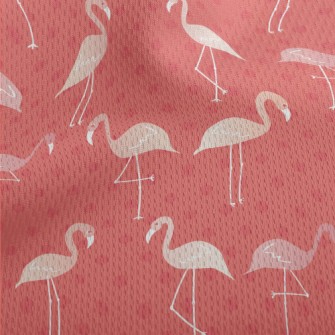 Cute Hand Drawn Flamingo Athletic Mesh Flat Back