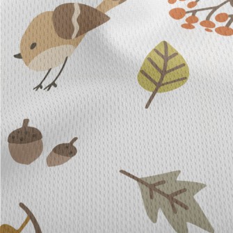 Cute Autumn Birds Athletic Mesh Flat Back