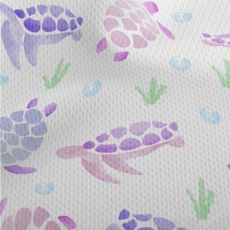 Pink And Purple Watercolor Tur Athletic Mesh Flat Back