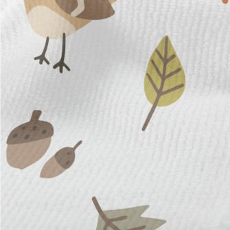 Cute Autumn Birds Terry