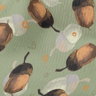 Hand Painted Two-color Acorn Terry