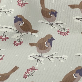 Cartoon Winter Sparrow Terry