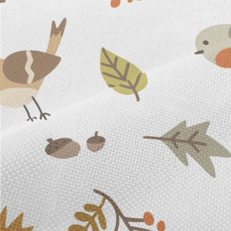 Cute Autumn Birds Performance Linen
