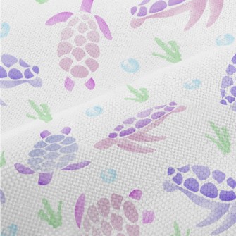 Pink And Purple Watercolor Tur Performance Linen