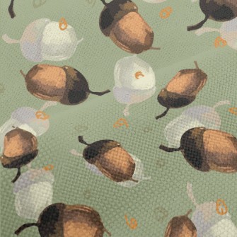 Hand Painted Two-color Acorn Performance Linen