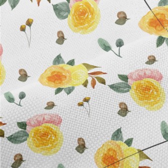 Hand Drawn Two-color Rose Performance Linen