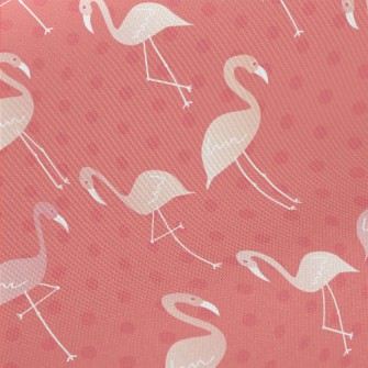 Cute Hand Drawn Flamingo Twill