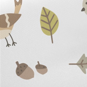 Cute Autumn Birds Twill
