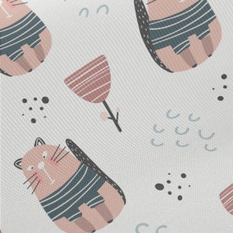 Cute Cartoon Pet Cat Twill