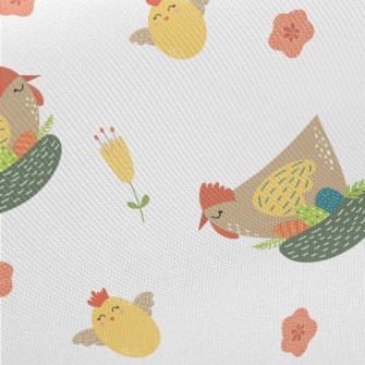 Easter Hen And Eggs Twill