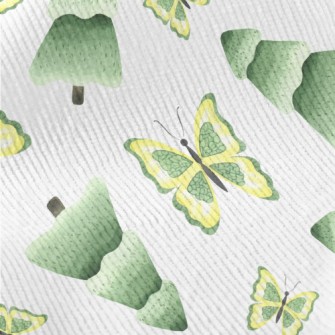 Forest Trees And Butterflies Standard Corduroy
