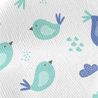 Hand Drawn Blue Bird Standard Corduroy