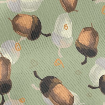 Hand Painted Two-color Acorn Standard Corduroy
