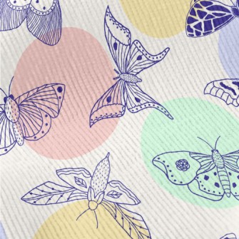 Line Butterfly And Dots Standard Corduroy