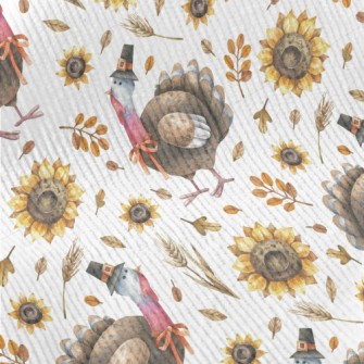 Hand Drawn Thanksgiving Turkey Standard Corduroy