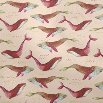 Red Watercolor Whale Dobby