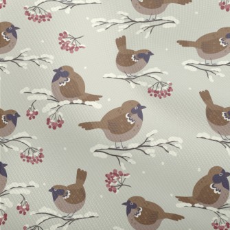 Cartoon Winter Sparrow Dobby