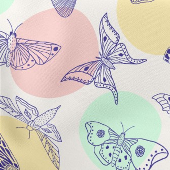 Line Butterfly And Dots Stretch Ponte