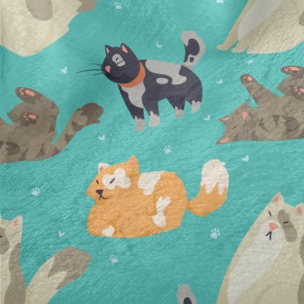 Cute Cartoon Cats Minky