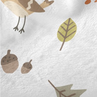Cute Autumn Birds Minky