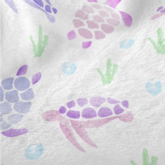 Pink And Purple Watercolor Tur Minky