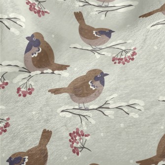 Cartoon Winter Sparrow Minky