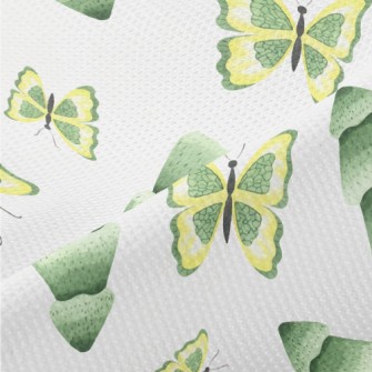 Forest Trees And Butterflies Piqué
